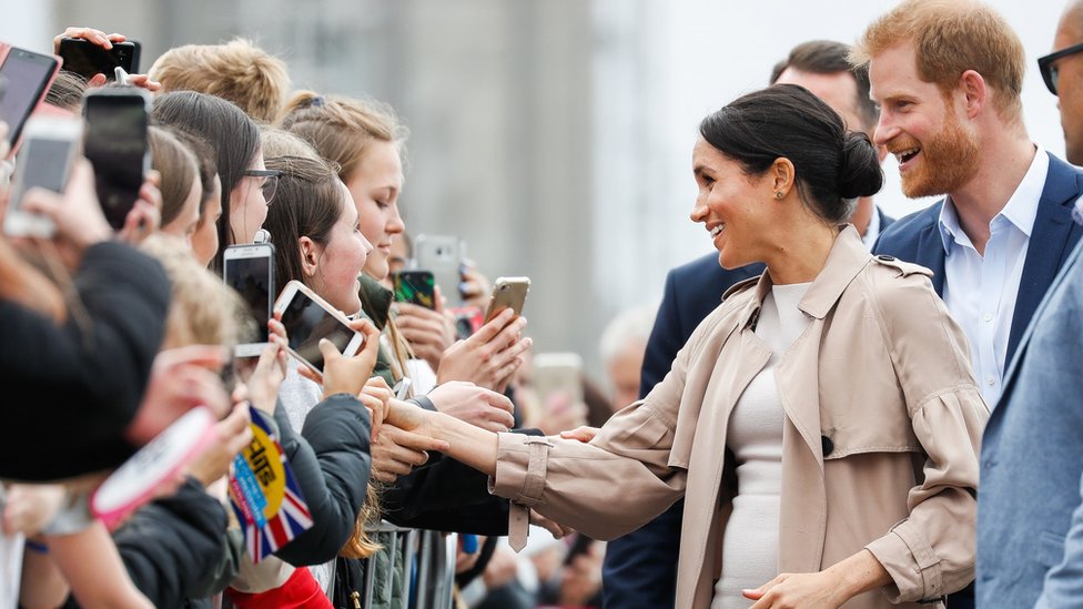 The Duke and Duchess of Sussex meeting crowds in Auckland, New Zealand