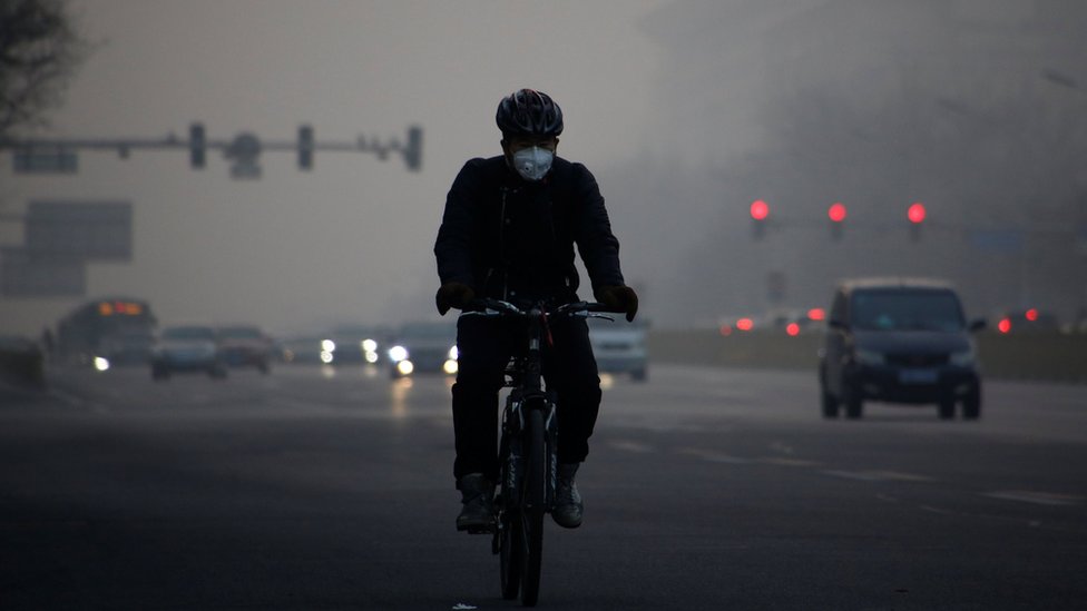 man with bicycle