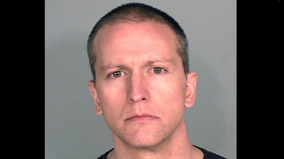 Former Minneapolis police officer Derek Chauvin after being charged over the death of George Floyd