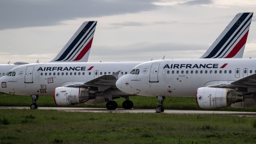 Припаркованный самолет Air France