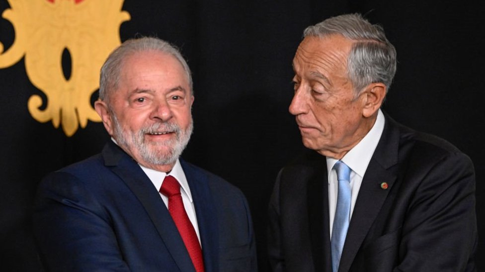 Lula e Marcelo Rebelo de Sousa em Lisboa em novembro