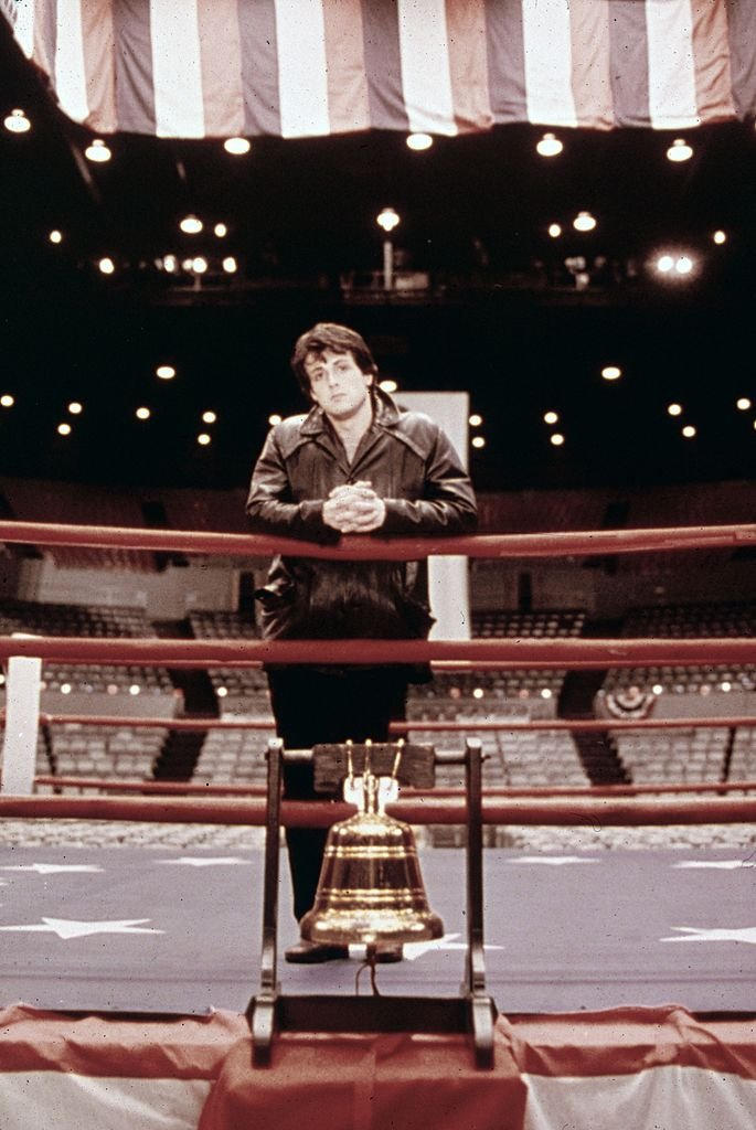 Imagen de promoción de Rocky con Sylvester Stallone.