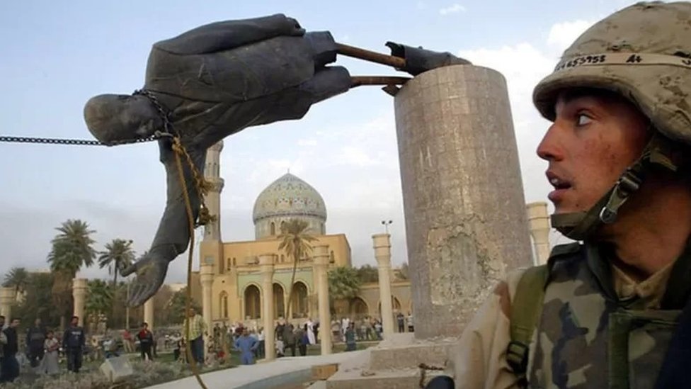 سقوط نظام صدام حسين في بغداد