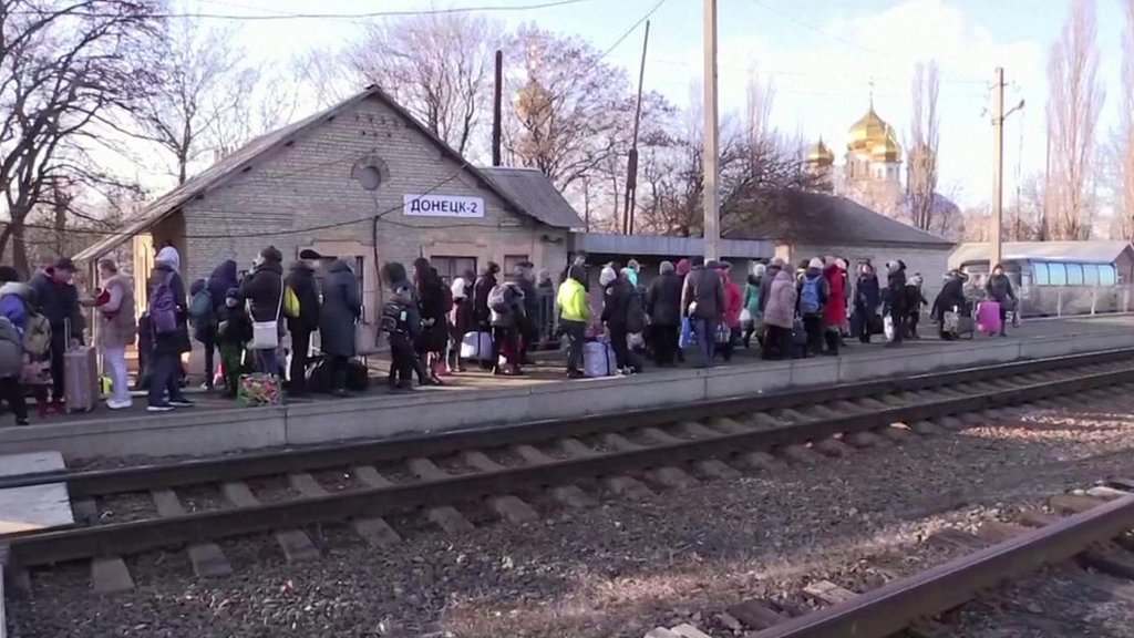 Ukraine crisis: 'Everyone is scared', say families evacuated to Russia