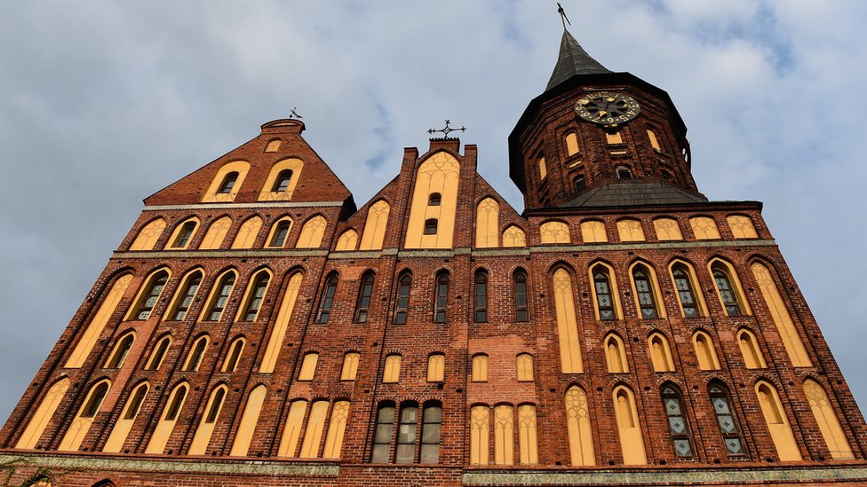 La catedral de Koningsberg (actual Kaliningrado), reconstruida durante el periodo de la Perestroika. Koningsberg