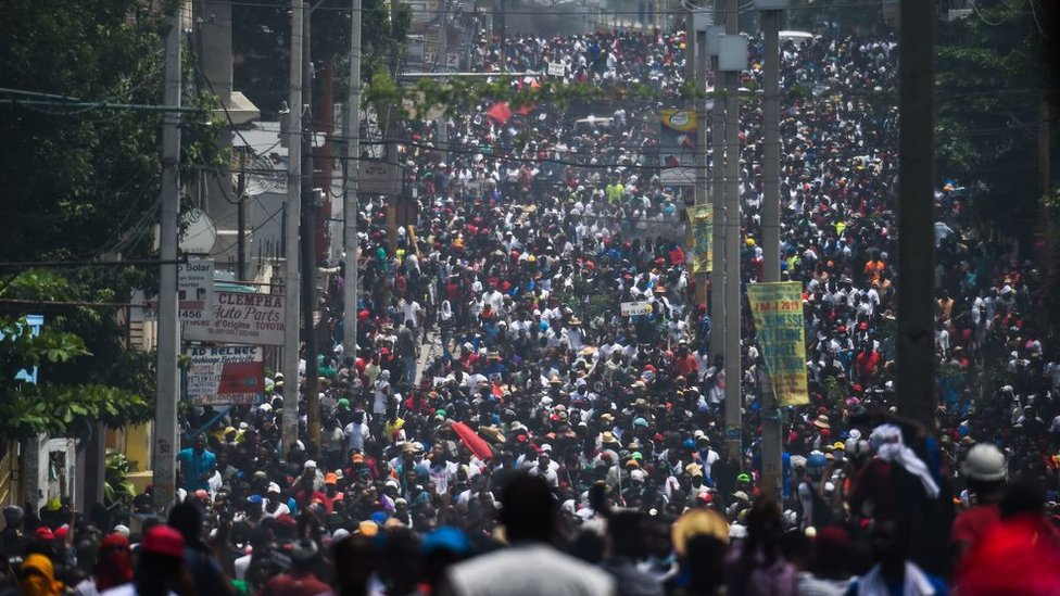 Protesta en Haiti