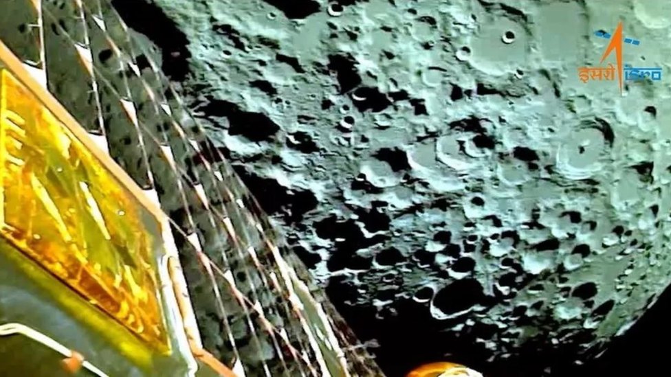 Photo showing lunar surface