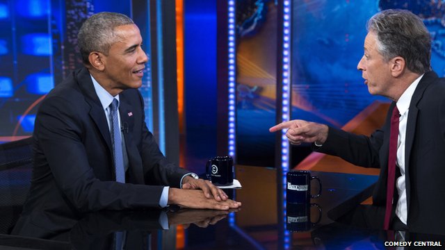 Obama on The Daily Show: 'I can't believe you're leaving before me ...