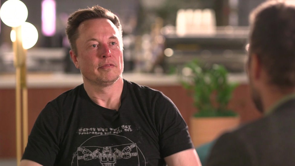 Elon Musk talks to James Clayton