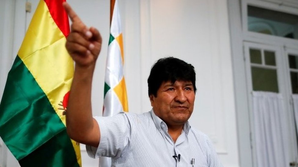 Former Bolivian President Evo Morales gestures during an interview with Reuters, in Buenos Aires, Argentina March 2, 2020. Picture taken March 2, 2020.