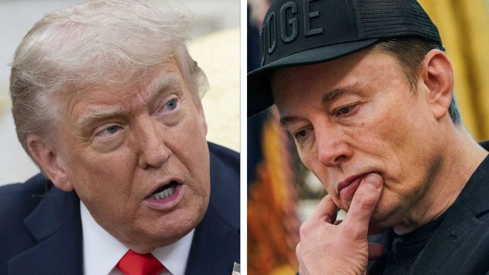 Trump and Musk trade insults as row explodes in public view