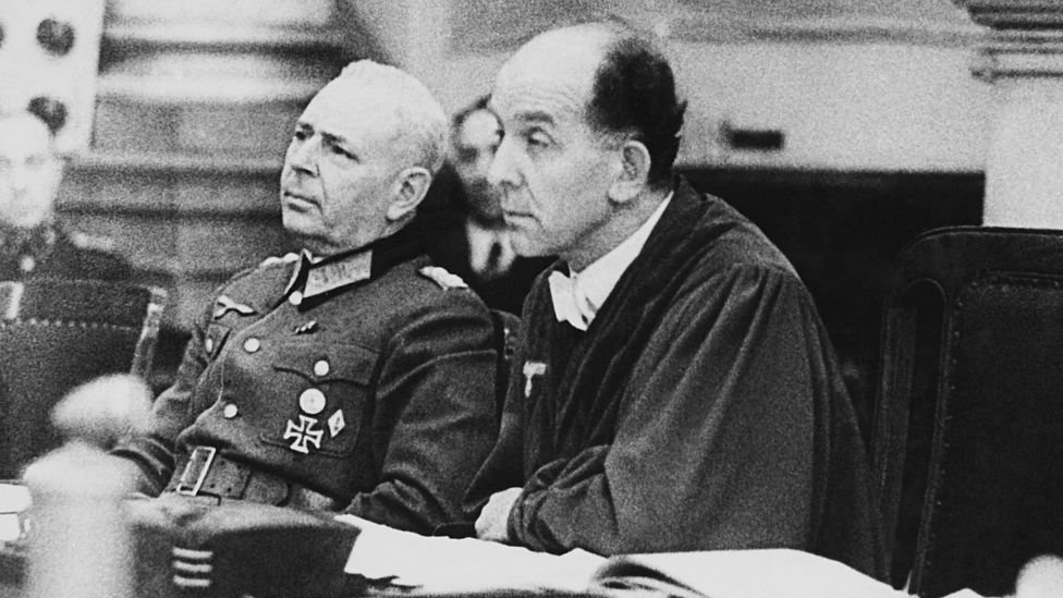 Known as Hitler's judge, Roland Freisler (R) found Sophie and Hans Scholl and Christoph Probst guilty of treason on 21 February 1943