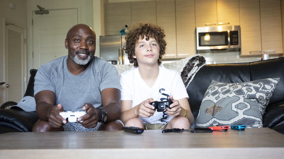 Peter and Anthony playing video games