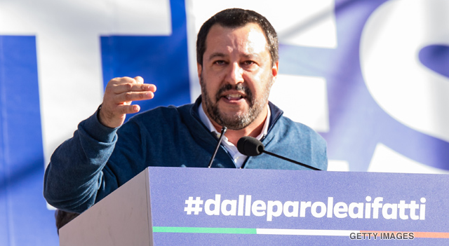 Interior Minister Matteo Salvini of the League