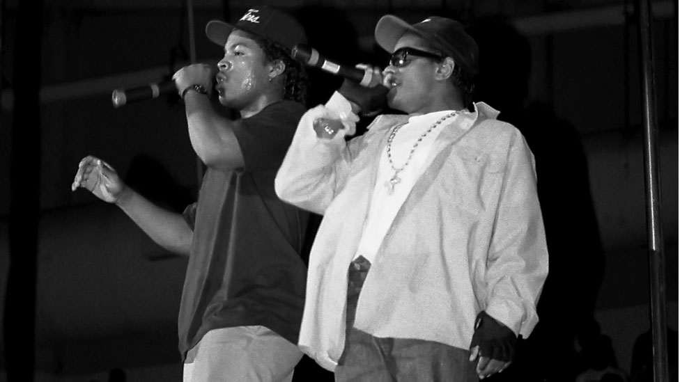Ice Cube и Eazy-E в 1989 году
