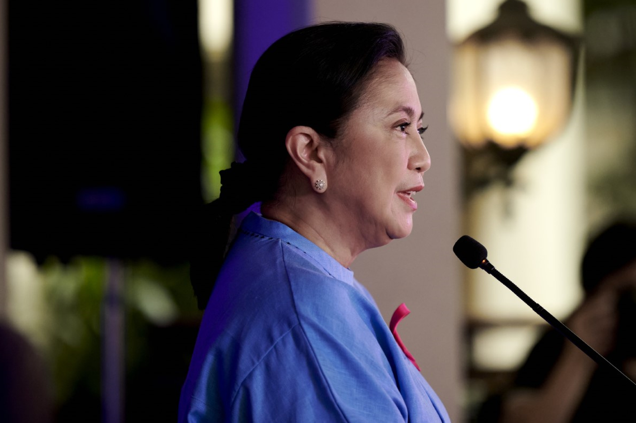 Leni Robredo announcing her bid for the presidency on October 7, 2021 in Manila
