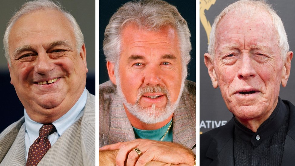 Roy Hudd, Kenny Rogers and Max Von Sydow