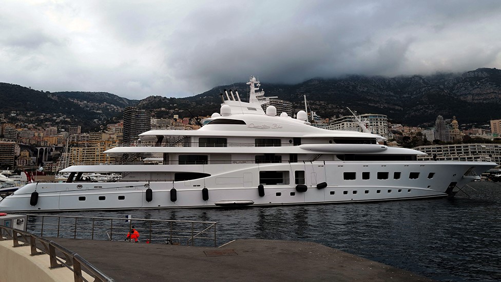 Quantum Blue docked in Monaco