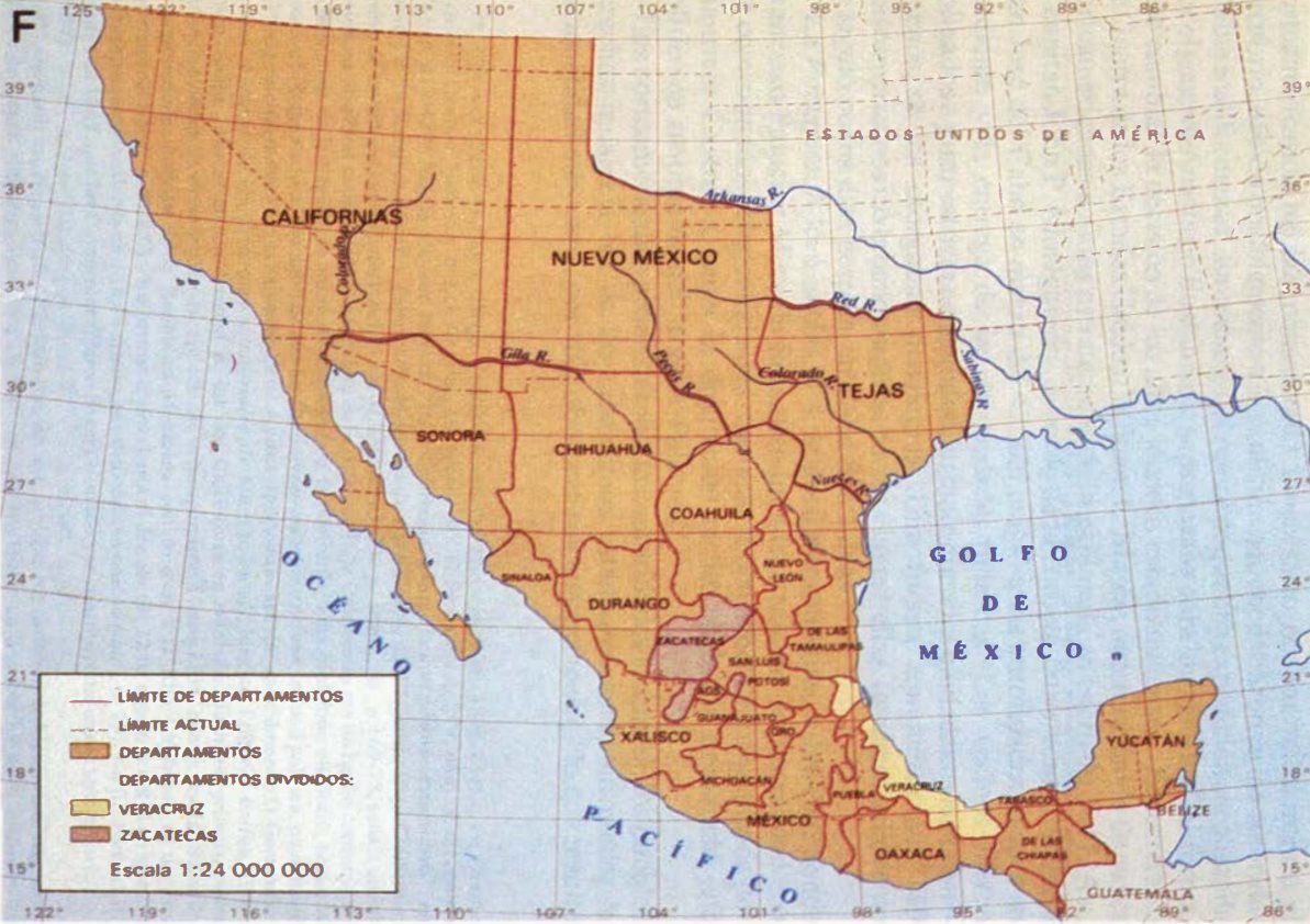 Mapa de México luego de su independencia. NO USAR | BBC