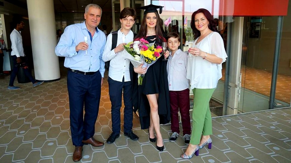 Image shows Catalina at her graduation in London