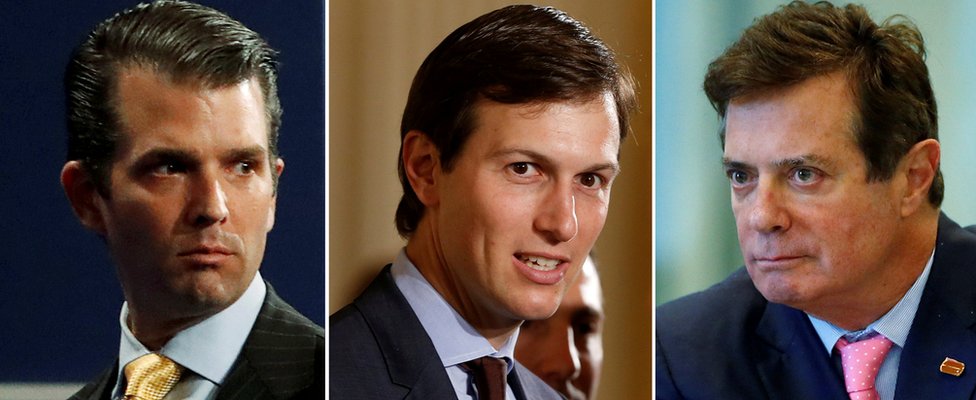 Se espera que Trump Jr, Kushner y Manafort, testifiquen en el Senado la próxima semana. Trump Jr, Kushner y Manafort