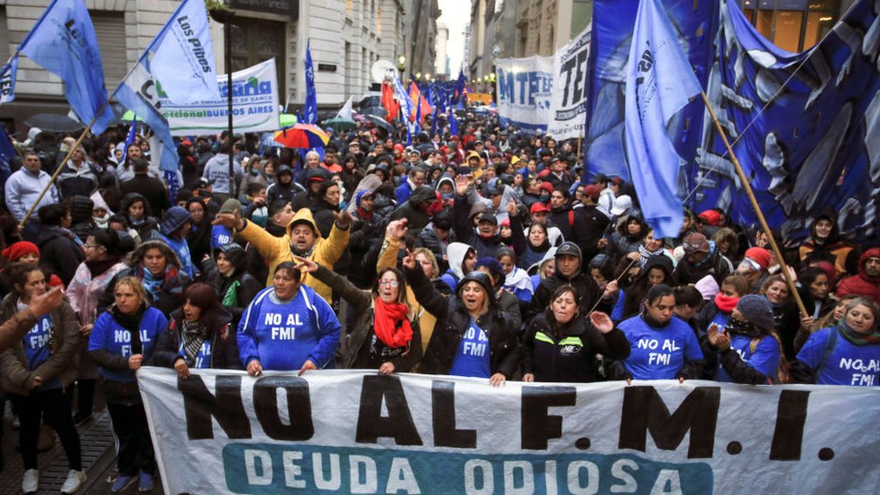 Arjantin'de Temmuz ayında yapılan G20 Maliye Bakanları toplantısı sırasında IMF karşıtı gösteriler düzenlenmişti.