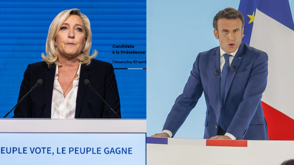 Emmanuel Macron y Marine Le Pen, dos viejos rivales que se volverán a ver  las caras en una segunda vuelta de las elecciones de Francia - BBC News  Mundo