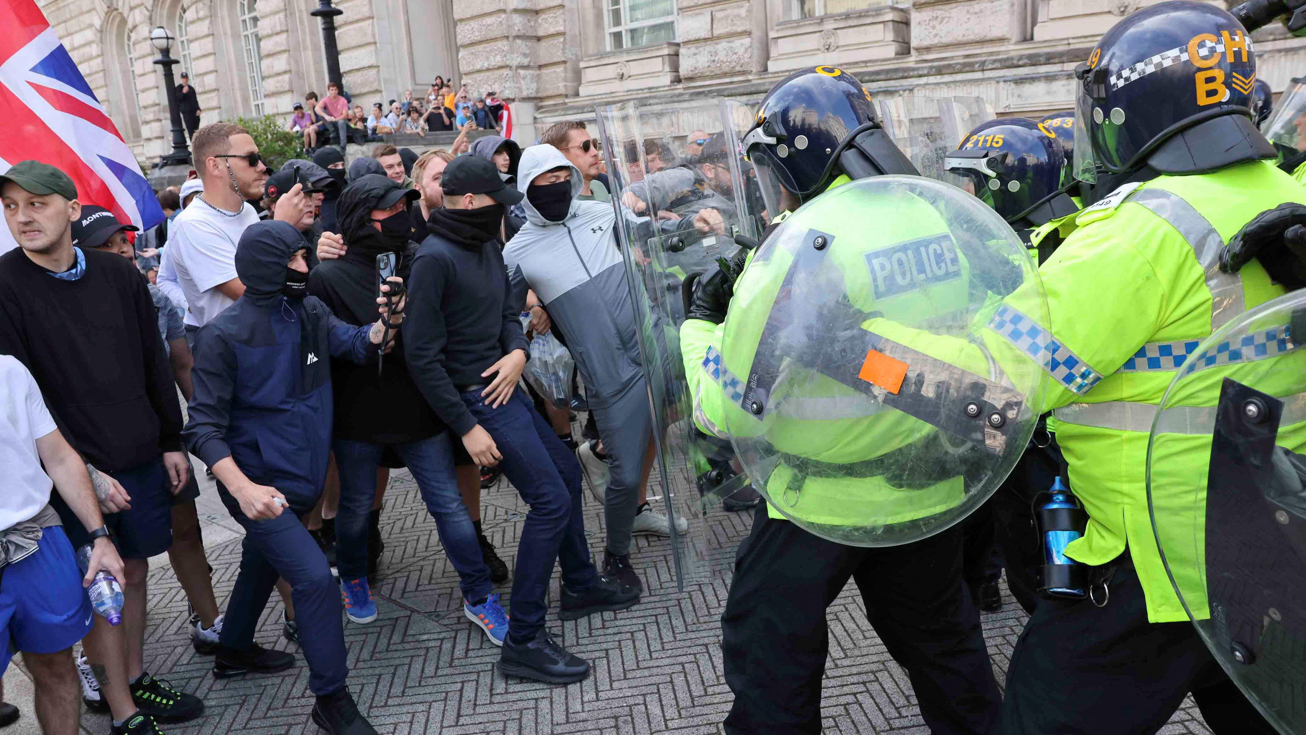 Police officers injured in Liverpool clashes