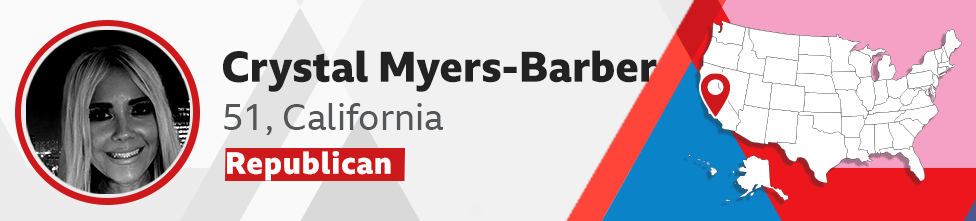 克里絲朵·邁爾斯-巴伯（Crystal Myers-Barber）51歲，共和黨籍，加州