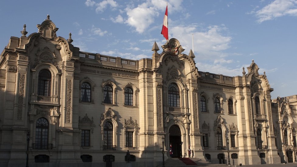 El Palacio de Gobierno de Lima.