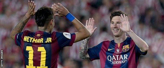 BBC Sport - Lionel Messi 'sorry' banned Neymar misses Copa America