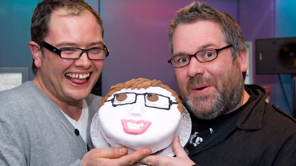 Alan Carr and Chris Moyles in 2008