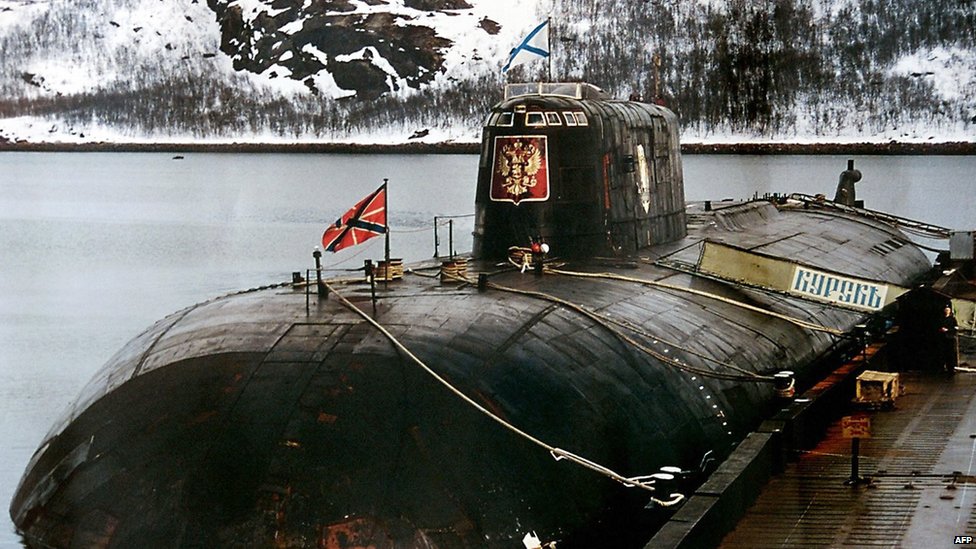 Российская подводная лодка «Курск», которая позже затонула, на снимке без даты