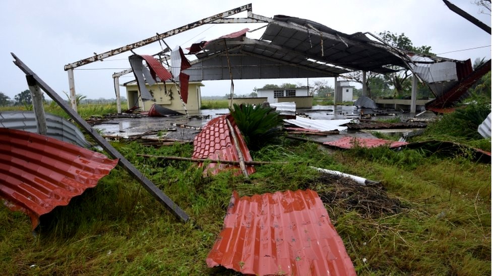 Una estructura dañada en Veracruz