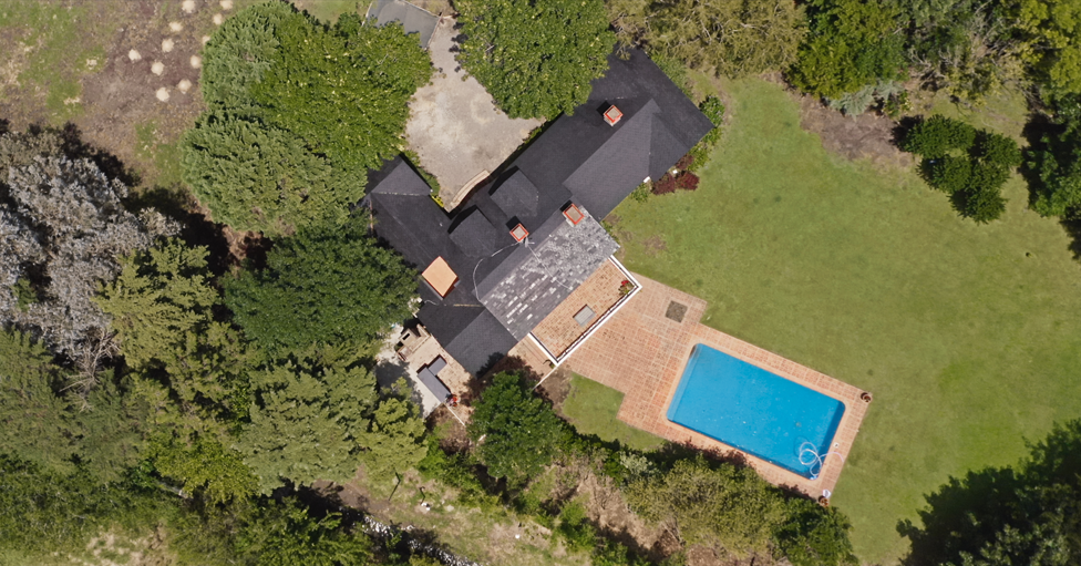Vista aérea de la casa de María Marta García Belsunce y Carlos Carrascosa.