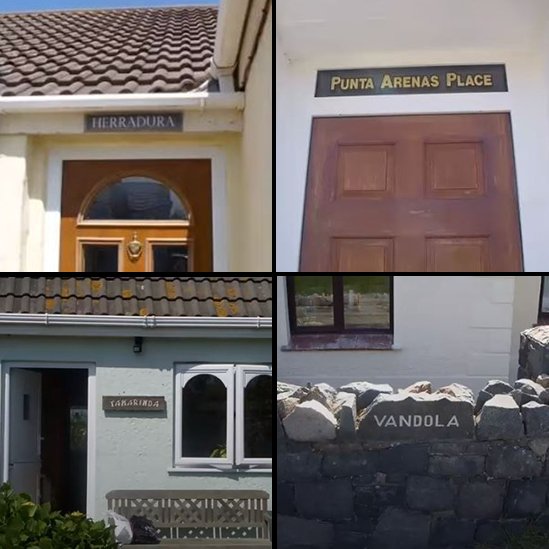 Fachadas de casas en Guernsey con nombres en español (Foto: Cortesía de Armando Vargas Araya)