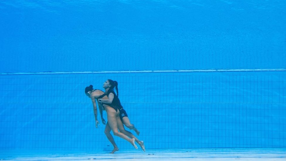 Anita Alvarez ve koçu Andrea Fuentes