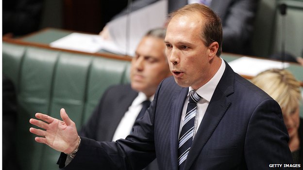 Министр иммиграции Австралии Питер Даттон в парламенте