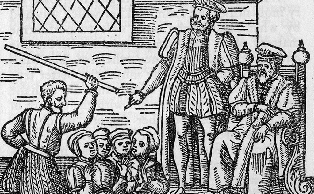 Gravura de 1591 mostrando julgamento de bruxas em North Berwick