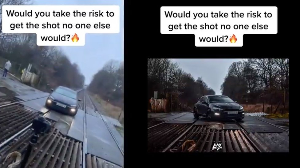 Tiktok Level Crossing Stunt Staggeringly Stupid c News