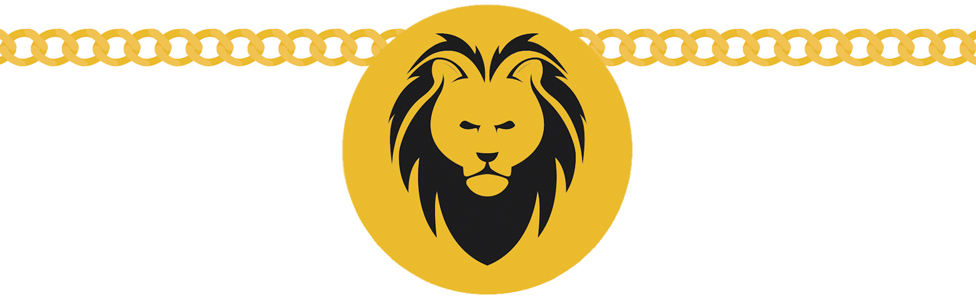 Eine Illustration einer Löwenkopfkette