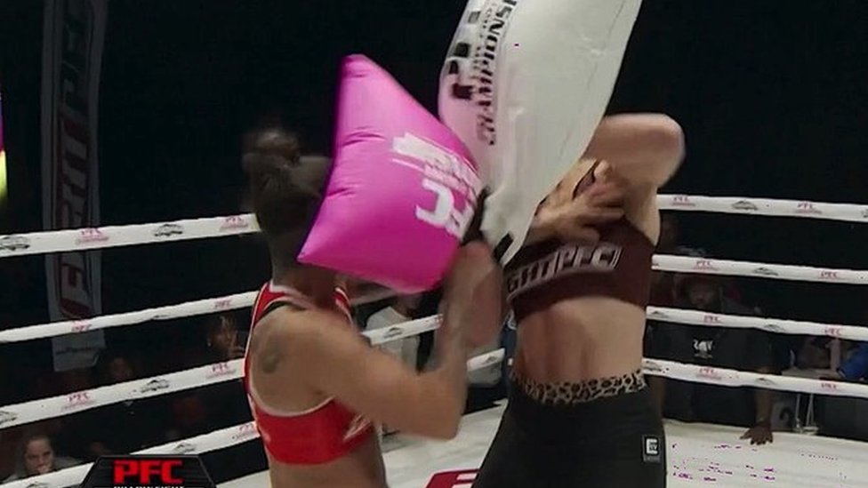 Pillow fighting enters the professional ring