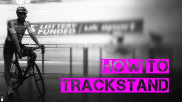 'How to trackstand' graphic