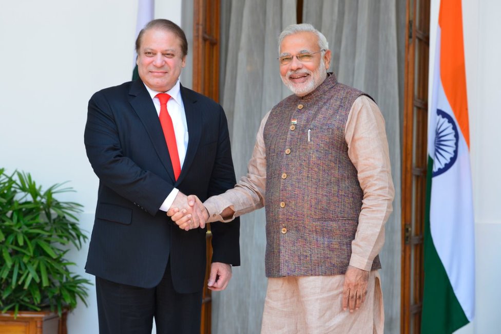 巴基斯坦前總理沙裏夫和印度總理莫迪2014年承諾要在克什米爾實現和平