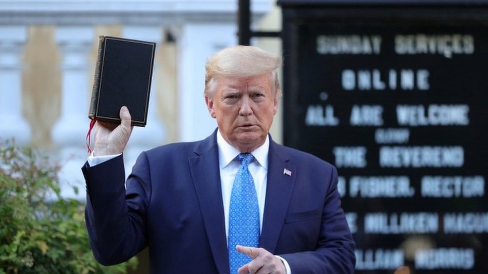 Protest wasn't cleared for Trump photo op - report