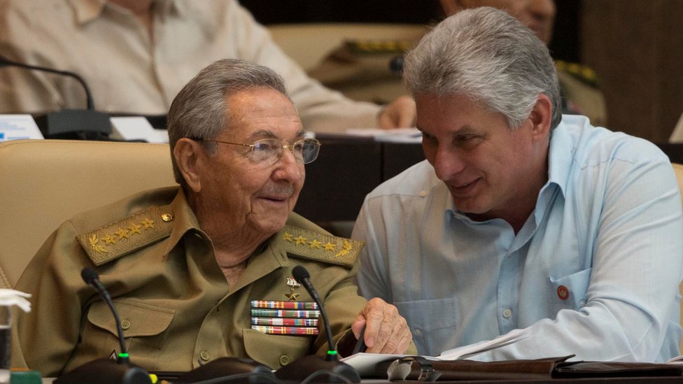 Raúl Castro y Díaz-Canel.