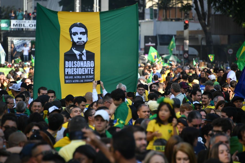 Multitudinaria marcha en favor de Jair Bolsonaro.