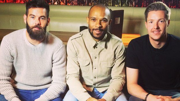Joe Ledley, Danny Gabbidon and Wayne Hennessey