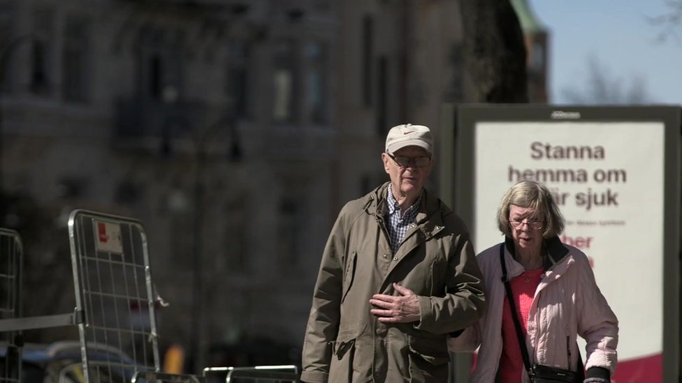 Пожилая пара в Стокгольме