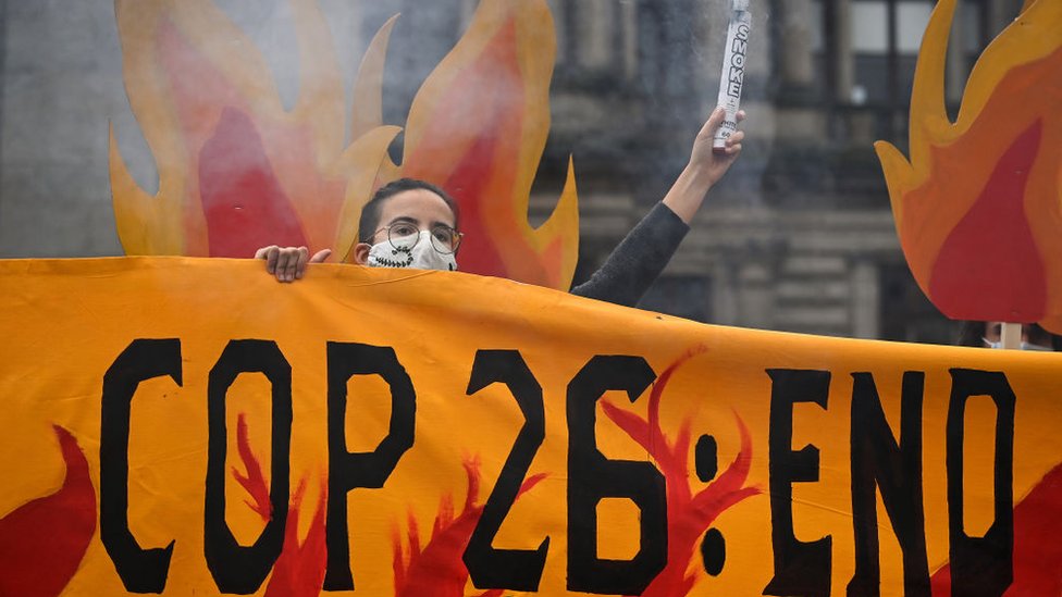 Manifestantes en Glasgow